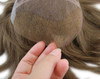 Light Brown Hair Piece for Men 7 Lace PU Bleached knots Mens Toupee French lace with PU back and sides