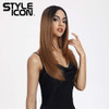 Style Icon Lace Front Wigs Ombre Lace Wigs Long Straight Wigs Synthetic Wigs with Baby Hair Half Hand Tied Black Ombre B