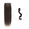 2 Pieces Black Clip in Hair Extensions Human Hair 14inchStraight hair Hairpiece About 25gpcCand Be Dyed