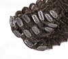 Deep Curly Deep Wave Brazilian Hair Darkest Brown 100 Remy Human Hair Clip in Hair Extensions 24 inches 60cm 90g 7pcsset