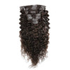 Deep Curly Deep Wave Brazilian Hair 100 Remy Human Hair Clip in Hair Extensions 20 Inches50cm 80g 7pcsset Dark Brown