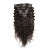 Deep Curly Deep Wave Brazilian Hair 100 Remy Human Hair Clip in Hair Extensions 16 inches 40cm 80g 7pcsset Color 2 Dark