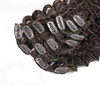 Deep Curly Deep Wave Brazilian Hair 100 Remy Human Hair Clip in Hair Extensions 16 inches 40cm 80g 7pcsset Color 2 Dark