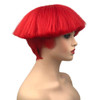 Aimole Short Yaki Straight Synthetic Wigs Red Mushroom Head Wig Bowl haircut Wigs Bob113 Red