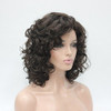 Lydell Short Length Chestnut Brown Afro Curl Full Synthetic Wig Women Wigs Chestnut Brown