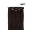 20 Hair Extensions Clip in Human Hair for Women Silky Straight Remy Real Long Human Hair Clip on 75grams 4pieces Dark Br
