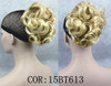 Lydell Short Ponytail Hair Extension Wavy Synthetic HairPiece with Jaw Claw 15BT613 Blond mix