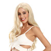 JIASLY Blonde Wig Curly Wavy Synthetic Blonde Wigs for Women 24inch Long Heat Resistant Wig Platinum Blonde Wigs