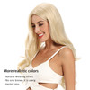 JIASLY Blonde Wig Curly Wavy Synthetic Blonde Wigs for Women 24inch Long Heat Resistant Wig Platinum Blonde Wigs