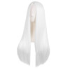 MapofBeauty 28 Inch70cm Women Special Natural Long Straight Synthetic Wig White