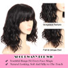 PANEWAY Short Human Hair Wigs with Bangs Brazilian Body Wave Virgin Human Hair Wigs for Black White Women Short Wavy Bob