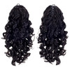 SWACC 12Inch Short Screw Curls Claw Clip Ponytail Extensions Synthetic Clip in Drawstring Curly Ponytail Hairpiece Jaw C