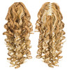 SWACC 12Inch Short Screw Curls Claw Clip Ponytail Extensions Synthetic Clip in Drawstring Curly Ponytail Hairpiece Jaw C