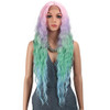 Joedir Lace Front Wigs 30 Long Wavy Synthetic Wigs For Black Women 130 Density Ombre Rainbow Wigs with Baby HairQT PKBL0