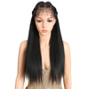 Joedir 24 Straight Yaki Free Part 13x4 Lace Frontal Wigs with Baby Hair Hight Temperature Synthetic Human Hair Feeling W