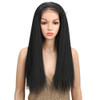 Joedir 24 Straight Yaki Free Part 13x4 Lace Frontal Wigs with Baby Hair Hight Temperature Synthetic Human Hair Feeling W