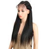Joedir 24 Straight Yaki Free Part 13x4 Lace Frontal Wigs with Baby Hair Hight Temperature Synthetic Human Hair Feeling W
