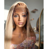 TaBeWay Ombre Blonde Synthetic Lace Front Wig Long Straight Glueless with Baby Hair Heat Resistant Free Part Blonde Lace