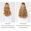 REECHO 20 1Pack 34 Full Head Curly Wave Clips in on Synthetic Hair Extensions HE008 Hairpieces for Women 5 Clips 45 Oz p