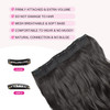 REECHO 20 1Pack 34 Full Head Curly Wave Clips in on Synthetic Hair Extensions HE008 Hairpieces for Women 5 Clips 45 Oz p