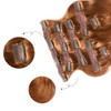 viviaBella Body Wave Clip in Human Hair Extensions Copper Red 16 Inches 120 Gram Human Hair human hair clip in extension