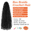 8 Packs of 55Inch Wavy Small Box Braids Crochet Hair Knots Curls and Waves with ZiZi Braids Synthetic Hand Crochet Exten