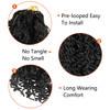 8 Packs of 55Inch Wavy Small Box Braids Crochet Hair Knots Curls and Waves with ZiZi Braids Synthetic Hand Crochet Exten