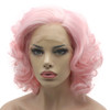 Lushy Hair short 10inch Pink Wig Heat Friendly Heavy Density Realistic Synthetic Lace Front Wig