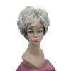 Lydell Womens Wigs Fluffy Naturally Curly Short Synthetic Hair Full Wig 456 Silver Gray