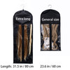 1 Pack Extra Long Hair Extension Holder Wig Storage Bag with Hanger Hairpieces Ponytail Bundles Storage Carrier Case for
