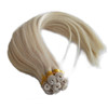 White Blonde Hand Tied Weft Extensions 60 Silky Straight Hair Bundles 18inch 100gm 6A