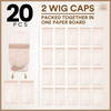 Teenitor 20PCS Wig Caps Stretchy Thin and Transparent Wig Cap Breathable Wig Cap for Lace Front Wig Invisible Stocking C