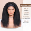 WIGNEE 18 Inches Kinky Straight Headband Wig for Women Yaki Straight Wigs with Black Headband Kinky Afro Wigs For Black