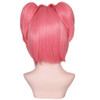 ColorGround Short Pink Cosplay Wig with 2 Clips Ponytails for Girls and Women