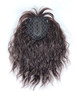 LesafeV Water Wavy Hair Forehead Piece Clip in Middle Part Topper with Choppy Fringe Thick35cm Black