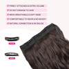 REECHO 16 1Pack 34 Full Head Curly Wavy Clips in on Synthetic Hair Extensions HE008 Hairpieces for Women 5 Clips 39 Oz p
