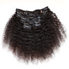 ZigZag Hair Afro Kinky Curly Clip In Human Hair Extensions Brazilian Virgin African American 4B 4C Clip in Hair Extensio