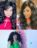 ColorGround Long Curly Cosplay Wig with 2 PonytailsBlack