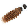 REMY Hair Ombre Brown Color Bundles 100 Human Hair Bundles Deep Wave Hair One Bundle Virgin Brazilian Hair Extension wit