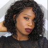SeraphicWig Glueless Short Curly Bob Lace Front Wig 100 Brazilian Human Hair Pre Plucked With Baby Hair For Women 8 inch