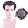 LLWear Human Hair Toupee for Men 8x10 Inch French Lace with 15 Clearly PU 360degree Cap Base European Virgin Natural Wav