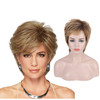 Bybrana Hair wigs for white women Short Wigs for Middle Age Women short blonde wig Blonde Pixie Cut Wig with Bangs Natur