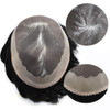 LYRICAL HAIR System Replacement Toupee for Men Fine Mono Mens Toupee Black Color Human Hairpiece PU Poly Skin Natural Ha