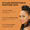 African Pride Black Castor Miracle Extra Hold Braid Loc Twist Gel Extreme Hold Braiding Hair Gel Edge Control Tames Friz