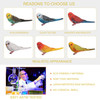 JOKFEICE Birds Figures 6pcs Realistic ParrotToys Animal Figures Set Simulated Plastic Animal Models Toys Kids Educationa