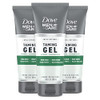 DOVE MEN CARE Styling Gel 3 count Hair Taming Gel for a Strong Hold Hair Styling Product for Thicker and Healthier Looki
