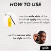 got2b Glued for Brows Edges 2 in 1 Wand Eyebrow Gel 72hr Hold No White Residue or Stickness Vegan Silicone Free Alcohol