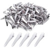 BronaGrand 100pcs 138inch Stylish Teeth Bows Hair Clips Prong Curl Clips Hairdressing Salon Hair Grip Silver Color