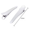 BronaGrand 100pcs 138inch Stylish Teeth Bows Hair Clips Prong Curl Clips Hairdressing Salon Hair Grip Silver Color
