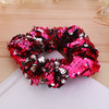 OTYOU 2 Pack Sequins Hair Scrunchies Rich Tones Scrunchy Bobbles Elastic Hair Bands Ties Hair Accessories for Women Girl